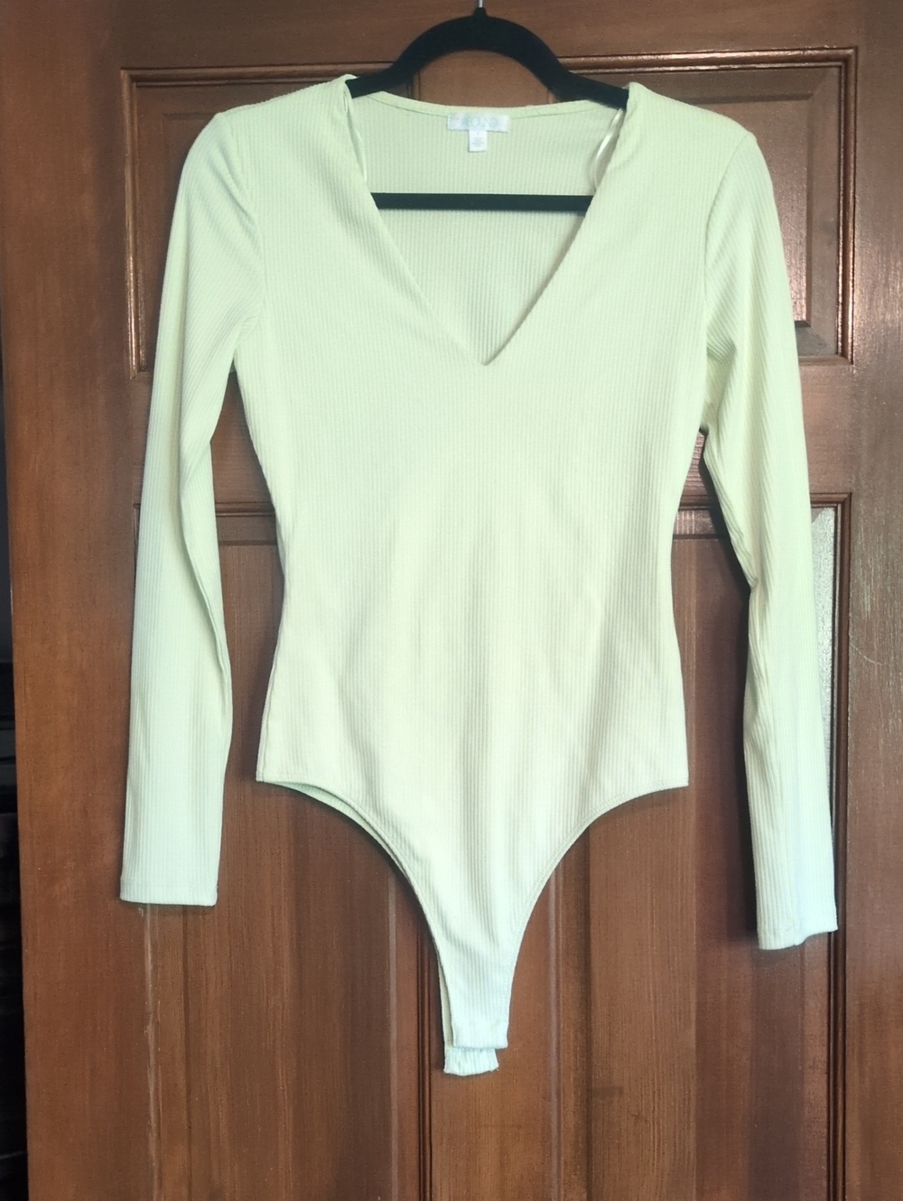 Abound Mint Ribbed V-Neck Bodysuit